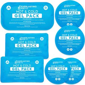 Reusable Hot and Cold Gel Ice Packs for Injuries - 7 Pack Variety Gel Ice Pack Set - Hot and Cold Therapy Solution for Injuries, Cold Packs for Pain Relief - Ice Packs for Injuries Reusable
