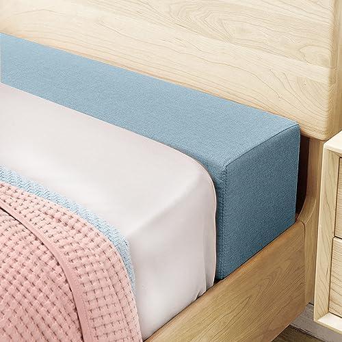 Bed Gap Filler, Mattress Extender for Full/Twin/Queen/Cal King/King Bed, Headboard Pillow Between Headboard and Mattress or Wall, High-Density Sponge with Removable Cover(Grey Blue78"x4"x12")