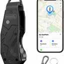 Air Keychain, Key Organizer Works with Apple Find My, Built-in airtag Chips, Holds 2-6 Keys, Car Key Chains with GPS Tracker, Key Finder, Minimalist Key Holder for Men and Women, (iOS Only) (Black)