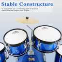 EASTROCK Drum Set, 5 Piece 16" Junior Drum Sets, Younth,Drummer, Beginner Drum Set for 7-12 Years Old with Throne,Cymbal,Pedal,DrumsticksBlue