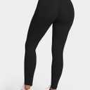 Sunzel Sunlissia Hidden Butt Lifting Scrunch Workout Leggings for Women Crossover High Waist Yoga Pants with Tummy Control (Black)