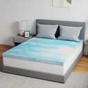 Novilla Memory Foam Mattress Topper Full - 2 Inch Cooling Gel Infused Memory Foam | Slow-Rebound Pressure Relief | CertiPUR Certified | Comfort for Sleeper Sofa, RV, Camper, Dorm Room (Blue)