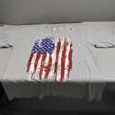 American Flag Shirt, Grey, XL Size