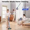 V25 Cordless Vacuum Cleaner, 680W 60Kpa Powerful Stick Vacuum with Dust Sensor, Digital Display, 4000mAh Rechargeable Battery up to 60Mins, Versatile for Pet Hair, Floor, Carpet (Navy)