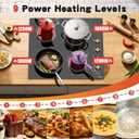 24 Inch Electric Cooktop - 4 Burner Drop-in(22.05"x19.3") Ceramic Stove Top 6000W, 220V Electric Stove, 9 Power Level, Pause, Safety Lock, Touch & Knob Control, 240V Hard Wired (No Plug)