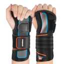 Carpal Tunnel Wrist Brace Night Support Fit Left Hand for Work, Pain Relief Wrist Splint for Tendonitis, Sprain, Strain, Left Hand Brace for Arthritis for Women and Men (Black, L/XL, Left Hand)