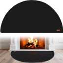 Fireplace Rugs Fire Resistant - 32 X 60 X 0.04 Inch Round Fire-Proof Hearth Blanket Mat Carpet Protector for in Front of Fireplace for Stove, Decks, Indoor, Outdoor, Fire Pit, Grill & Floor