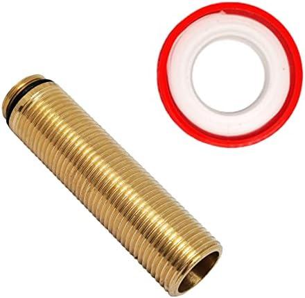 80mm/3inch Brass Faucet Fittings Nipple Locknut Kit Extra Length Shank Nuts Faucet Tap Extension Threaded Pipe Longer Mounting Shank(2 PCS)