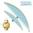 Curved Shower Rod, Adjustable 40-72 Inches Extra Wide Shower Curtain Rod, Rust Proof Heavy Duty Curved Shower Rods for Bathroom, Bathtub, Need to Drill, Chrome Gold