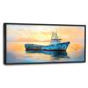 Nautical Wall Art Coastal Boat Pictures Wall Decor Large Beach Ocean Canvas Prints Framed Artwork Paintings for Living Room Dinning Room Bedroom Bathroom Office 60"x30"
