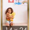 Poster Palooza 14x24 Frame Black Solid Wood Picture Frame | 0.75 Inch Moulding Width | Includes UV Acrylic Plexiglass, Foam Board Backing & Hanging Hardware
