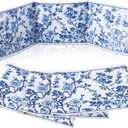 4 Pack Chinoiserie Mahjong Card Holder Chinoiserie Print Mahjong Card Sleeve Large Size(6 1/8x4 3/4) Soft Printed Fabric Scorecard Protector Holder Cover Gifts(Blue)