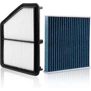Cabin and Engine Air Filter Fit for Honda Civic 2016 2017 2018 2019 2020 2021 2022 2023 2024 2025 2026 2.0L Activated Carbon Cabin Filter Replacement CF11182 CA12051 Car Accessories