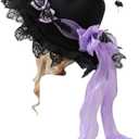 Witch Hats for Women Lolita Magic Wizard Hat for Adult Halloween Costume Witch Hat Cosplay Accessory