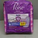 Poise Incontinence & Postpartum Pads for Bladder Leaks, 7 Drop Ultra Absorbency, Long Length, 39 Count
