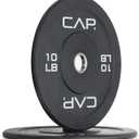 CAP Barbell Rubber Olympic Bumper Plate | Multiple Options/Colors (10lbs - Pair)