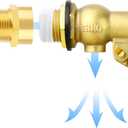 GASHER 2PCS 3/4" 304 Stainless Steel Float Ball Valve with 3/4"G Female x 3/4"NPT Male Adapter, DN20 Adjustable Water Tank Float Ball Valve for Stock Tank Pool Water Level Control