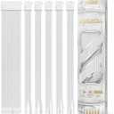 AsiaHorse Power Supply Sleeved Cable, 16 AWG PSU Extension Cable Kit of White Connector, 1x24Pin/2x4+4 EPS/3x6+2 PCI-E, 30cm Length with Combs-White