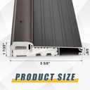 Blulu 48" Aluminum Exterior Door Threshold 5 5/8" Swing Threshold Black Heavy Duty Aluminum Door Sill Pan for Weatherproof & Easy Install for Residential/Commercial Use (1 Pcs), 5 5/8" Wide X 48"