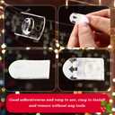 Blulu 100 Pieces Mini Outdoor Cable Clips Light Clips Self Adhesive Hooks Decoration Clips for Christmas and Fairy Light (Clear)