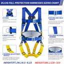 DIJJIG Universal Full Body Fall Protection Safety Harness with Dorsal D-Ring and Mating Buckle Legsroofing harness construction harness ANSI/ASSP Compliant,internal Shock Absorbing landyard&Hook