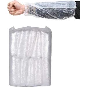 Disposable Arm Sleeves Covers, PeSandy 100pcs Waterproof PE Oversleeves Covers (Clear)