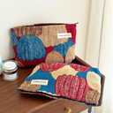 Forest Cosmetic Bag Mushroom Makeup Bag Vintage Garden Travel Toiletry Organizer with Zipper for Women Girls (Pumpkin)