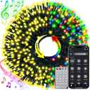Smart Christmas Tree Lights Indoor Outdoor, 72 ft 220 LED Warm White to Multicolor Musical Christmas Lights with Remote, Connectable Waterproof Twinkle String Lights for Xmas House Decor