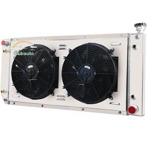 4 Row Core Aluminum Radiator for 1988-2000 Chevy/GMC C1500 C2500 C3500 K1500 K2500 Suburban Tahoe Truck Radiator for 92-99 GMC Yukon 5.7L V8 Crossflow Radiators Electric Fan Shroud Relay