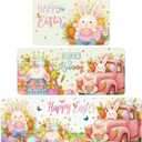 3 Pcs Easter Kitchen Rug and Mat Set Bunny Kitchen Floor Mats Waterproof Non Slip Farmhouse Easter Doormat Holiday Decor for Home Office Bathroom Party Decor
