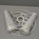 Small Empire Lamp Shade Set of 2 White Linen,5.91" Top x 10.24" Bottom x 7.48" H, Fits E26 Sockets with Fixing Rings (Not for UNO Fitting),Replacement for Table Lamps(Assembly Required)