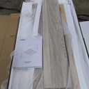 LINSY Wood Bed Frame, Full Bed Frame with Headboard LED, Wooden Platform Frames with Charging Station, No Box Spring Needed, Easy Assembly, Natural Wood