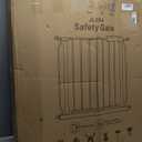 Extra Wide Baby Gate with Door Pressure Mounted 71.65-76.38 Inch,Child Baby Gates for Doorways No Drilling,Walk Through Dog Gate Indoor for The House Kitchen Stairs,White