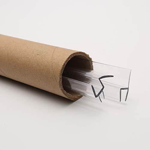 Serene Valley Frameless Shower Door Seal Strip for 3/8" Glass, Super Clear and Strong Material for Water Blocking - 78" Doorside Strip Plus 78" Bottom Strip, 2pcs