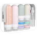 16 Pack Travel Bottles Set - TSA Approved Leak Proof Silicone Squeezable Containers for Toiletries, Conditioner, Shampoo, Lotion & Body Wash Accessories, (16 pcs/P1Pack)