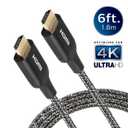 Philip Elite Premium High-Speed HDMI Cable with Ethernet 4K@60Hz, And Fiber Optic Cable 6ft