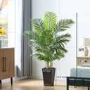 Artificial Palm Tree 5FT - Tall Fake Tree with Black Taper Planter & Pebbles, UV Resistant for Indoor & Outdoor, Large Potted Faux Plant, Tropical Areca Floor Plant for Living Room, Office, Home Decor