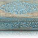 Great Birthday Gift Ideas Handmade Decorative Wooden Jewelry Box Jewelry Organizer Keepsake Box Treasure Chest Trinket Holder Watch Box Storage Lock Box 9 x 6 Inches Housewarming Gift Ideas Men Women