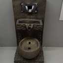 Alpine Corporation ZDQ108 Indoor/Outdoor Floor 3-Tier Fountain with LED Lights, Cascading Garden Water Fountain, 20" H, Brown