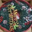 24 Inch Pre-Lit Artificial Christmas Wreath, Lighted Christmas Wreath for Front Door with Battery Operated 60 LED Lights, Decorated with Pine Cones, Berry Clusters,Christmas Collection