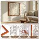 Yerliker 24"x24" Capiz Shell Wall Decor, Framed Coastal Seashell Wall Art, 25.6"L x 25.6"W