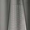 seenda Bluetooth Keyboard and Mouse, COE300 Wireless Keyboard Mouse Combo, 3 Multi-Device Connection Full Size Ultra-Slim Keyboard with Number Pad for Windows/Mac,White & Silver