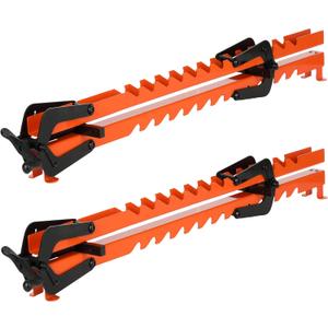 Pressure Panel Clamps (2-Pack), Powerful 4-Way Pressure Steel Clamps for Cutting Boards, Tabletops, and Cabinet Making with Mounting brackets