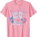 Twinkle Twinkle Little Star Gender Reveal Baby Shower T-Shirt Pink S