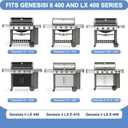 66097 Grill Grates with Grill 66041 66796 Flavorizer Bars Heat Deflectors for Weber Genesis II Grill Parts, E-410, S-410, Genesis II LX E-440, S-440,Porcelain Heat Plate Deflectors