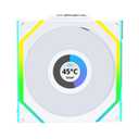 Lian Li UNI Fan SL LCD Wireless 120mm ARGB Fan - Single Pack - 1.6" LCD Display - 2.4 GHz Wireless Signal for RGB & Fans Control - Controller NOT Included & Required - White (12SLLCD1W1W)