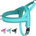 Beirui No Pull Dog Harness for Small Medium Dogs Puppies, Soft Neoprene Quick Fit Harness with Durable Front Clip & Back Clip, Lightweight Easy for Daily Walking (Blue,S)