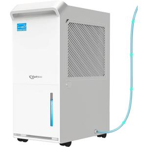 5,000 Sq.Ft Most Efficient Energy Star 2024 Dehumidifier with Pump,Vellgoo Max 100 Pint/D Smart Compressor Dehumidifier for Basement with Drain Hose, for Home,Large Rooms