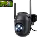 3MP Security Camera Outdoor Wired: Camera for Home Security Outdoor 2.4G/5G WiFi Homekit Dome Surveillance Video Cam Outside 360 PTZ Auto Tracking Color Night Vision 24/7 Recording Motion Detection (Black)