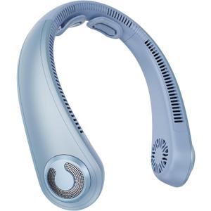 CRISLEX Neck Fan - 5000mAh Portable Neck Fan Rechargeable, Hands-Free Neck Fan, Bladeless Wearable Personal Fan for Hot Flashes, Travel, Outdoor Work (Light Blue) CRISLEX Neck Fan - 5000mAh Portable Neck Fan Rechargeable, Hands-Free Neck Fan, Bladeless Wearable Personal Fan for Hot Flashes, Travel, Outdoor Work (Light Blue)